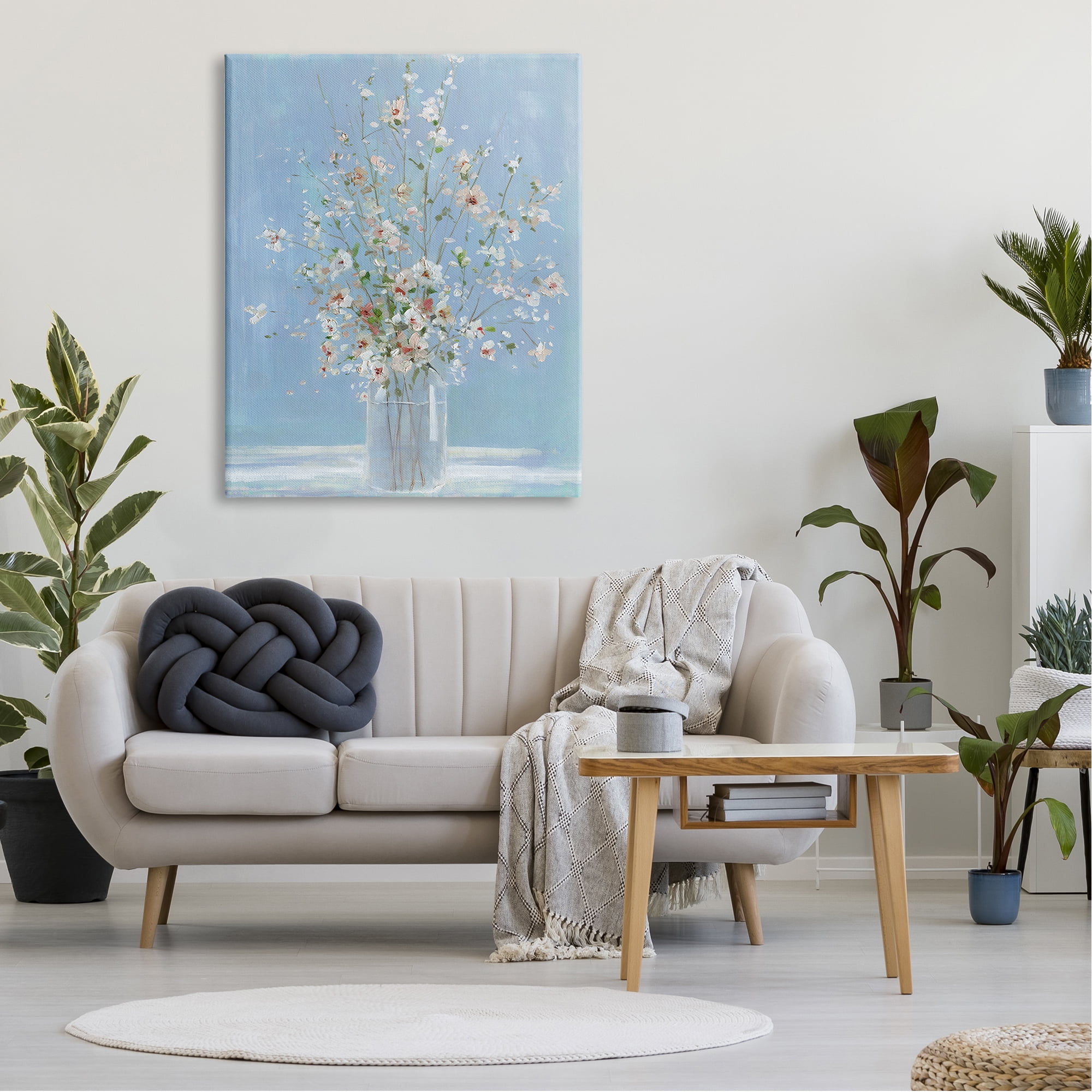 Stupell Industries Delicate Flower Blossoms Ikebana Arrangement Vase , 36 x 48, Design by Sally Swatland