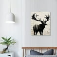 thumbnail image 3 of Nawypu House Decoration Rural Deer Wall Art Mountain Animal Canvas Images Forest Nursery Farmhouse Wildlife Painting Small House Bedroom, Living Room, Bathroom, Home Decoration, 3 of 4