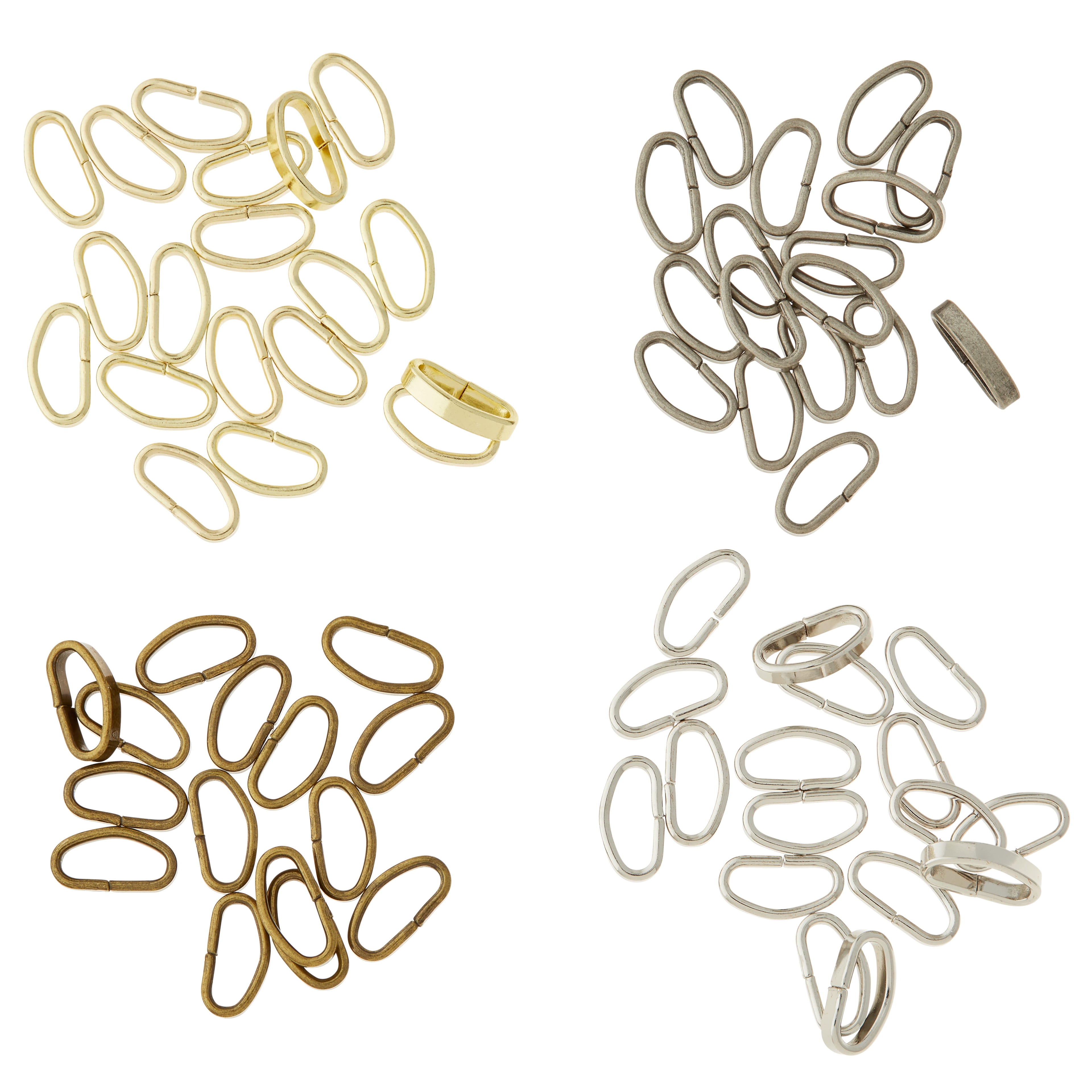Bead Landing Cording D-Rings, 12 Packs: 72 ct. (864 total)