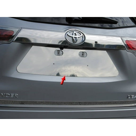 Stainless License Plate Bezel 1Pc Fits 2014-2019 Toyota Highlander LP14110 QAA