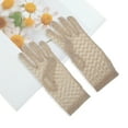 thumbnail image 5 of Unique Bargains 1 Pair Sunblock Mittens Ditsy Floral Lace Sun Block Driving Gloves for Women Nude, 5 of 5