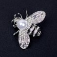 thumbnail image 2 of Broche de alfiler de de cristal de perla artificial, suéter de mujer, broches de sombrero, joyería Salvador Broche de perlas de flor de abeja, 2 of 10