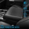 thumbnail image 7 of CheroCar Center Console Covers Armrest Leather Cover for Ford F150 2015-2020,Black, 7 of 7