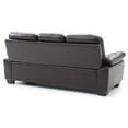 thumbnail image 4 of Glory Furniture Marta Faux Leather Sofa in Dark Brown, 4 of 5