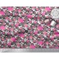 thumbnail image 2 of Soimoi Poly Georgette Fabric Camouflage Texture & Flamingo Bird Decor Fabric Printed Yard 52 Inch Wide, 2 of 3
