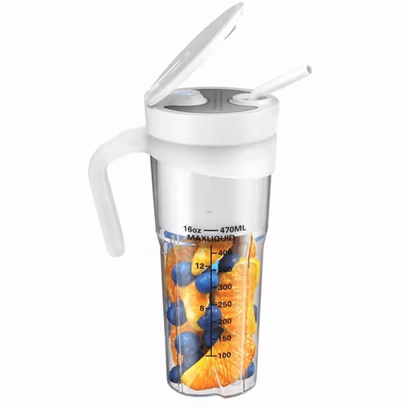 Portable Fruit Juicer 6 sharp Blades Rechargeable Personal Multifunctional Handheld Mini Blender Cup for Shakes and Smoothies