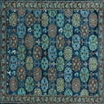 thumbnail image 1 of Ahgly Company Indoor Square Oriental Light Blue Industrial Area Rugs, 5' Square, 1 of 4