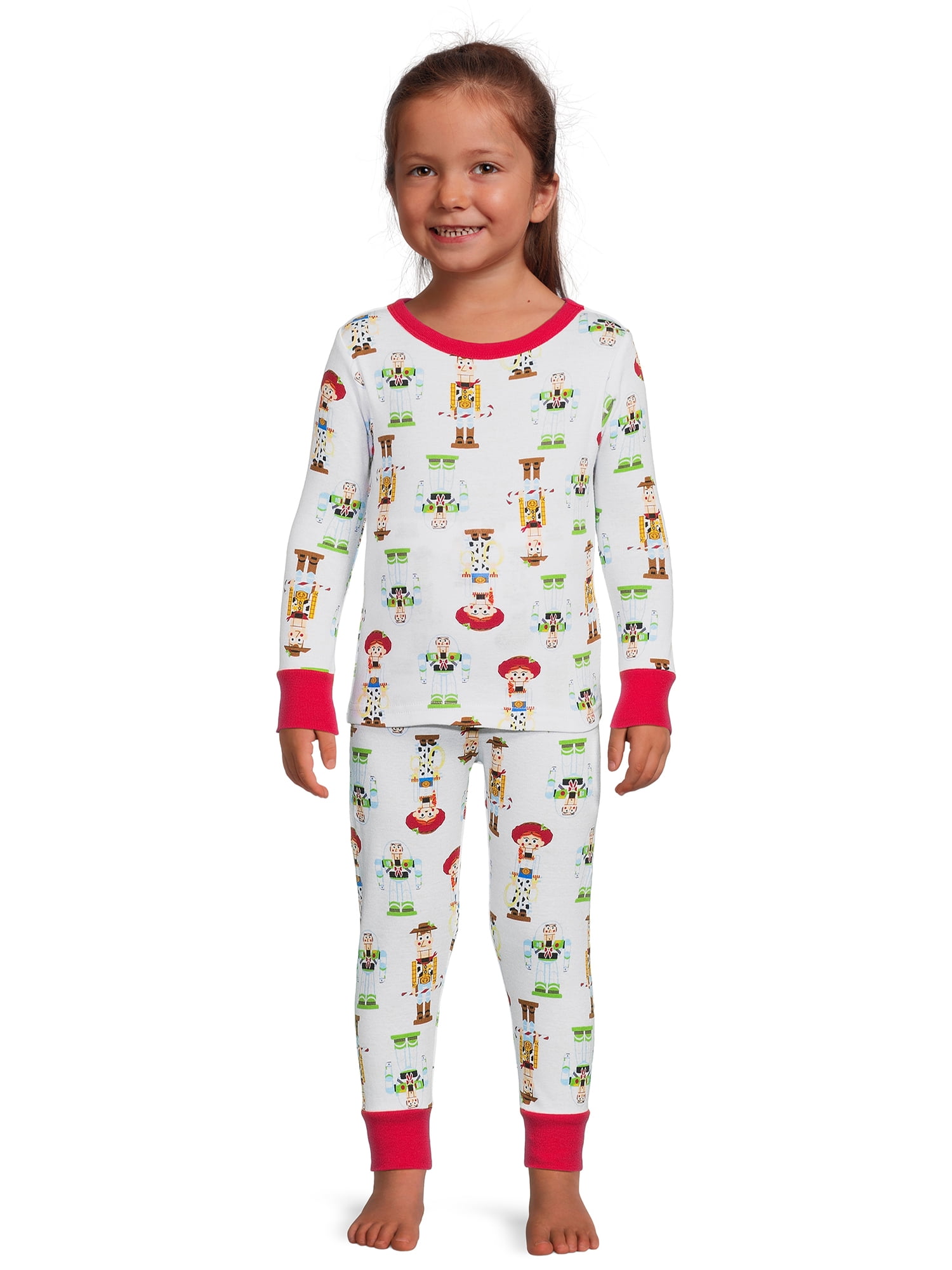 Disney Pixar Toy Story Toddler Unisex Long Sleeve Top and Pants, 2-Piece Pajama Set, Sizes 12M-5T