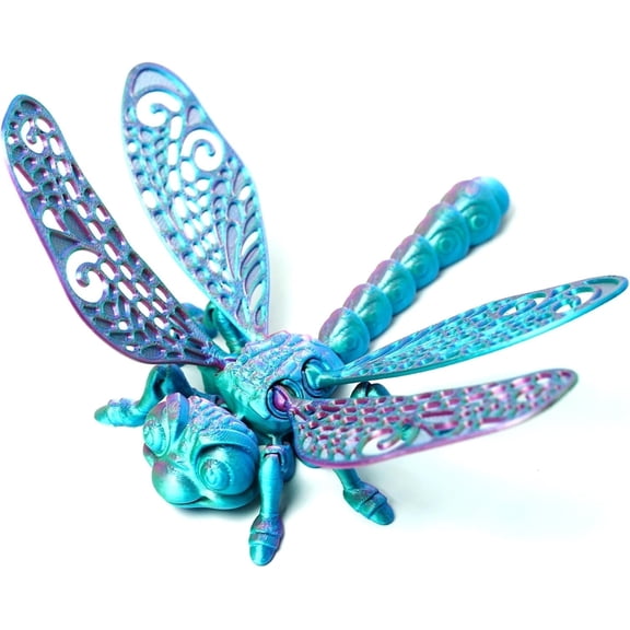 3D Printed Dragonfly Model,Flexible Animals Toy Statue,Movable Joints,Home Office Decor,Interesting Toys for Autism/ADHD,Festival Gifts toco,Fidget Toys, Executive Desk Animals Toy