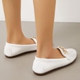 thumbnail image 3 of CHICVOMEY Comfort Flats for Women Non-Slip Women Loafers with Gold Chain Soft Slip-On Flats Casual & Work for Loafers, 3 of 6