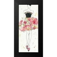 thumbnail image 2 of Tavoletti, Anne 8x14 Black Modern Framed Museum Art Print Titled - Floral Fashion II, 2 of 5