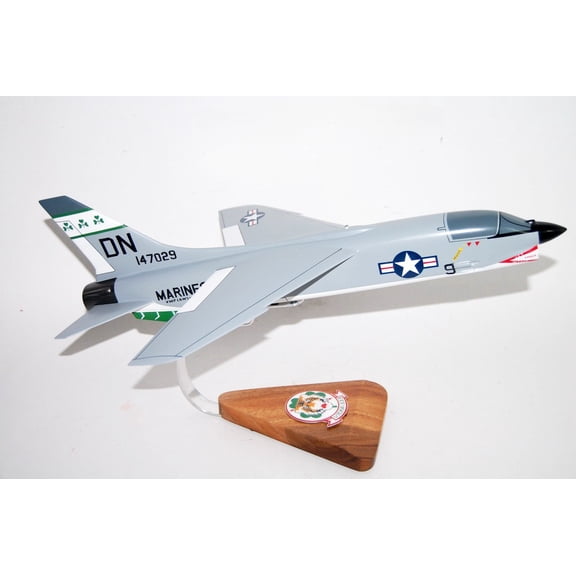 VMF(AW)-333 Fighting Shamrocks F-8 Model,Vought F-8 Crusader,18",Mahogany Scale Model