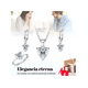 thumbnail image 4 of Collar Dije Corazón Cristal Mujer Arete Anillos Caja Kit Xtellar Plateado, 4 of 4