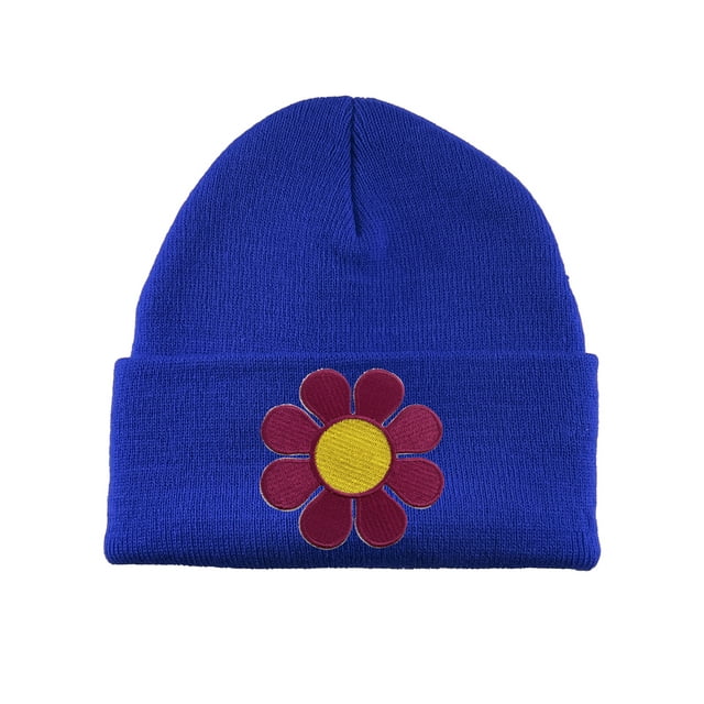 Gravity Threads Groovy Flower Patch Cuffed Beanie - Royal