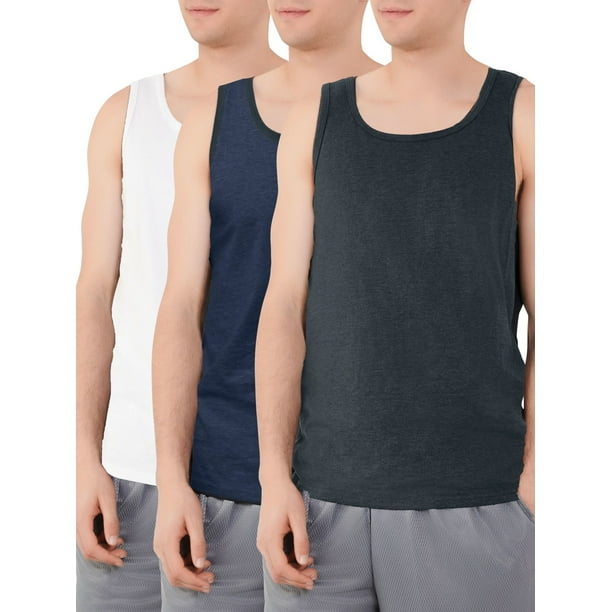 Fruit of the Loom Fruit of the Loom Men’s Dual Defense UPF Sleeveless Tank Top, 3 Pack, up to