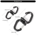 thumbnail image 3 of Portable S Chain Hook 360 Rotating Double Carabiner Outdoor Swivels Clip for Hiking, Camping, Backpacking, Dog Walking, 3 of 8