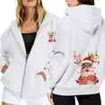 thumbnail image 1 of WILLBEST Sudadera de Mujer Ladies' Christmas Printed Zipper Long Sleeved Pocket Drawstring Casual Hooded Sweatshirt 2152 Grande, 1 of 8