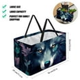 thumbnail image 2 of Wolf Large Capacity Foldable Reusable Oxford Cloth Laundry Basket - Multipurpose Tote Bag, Shopping Bag, Picnic Basket, 2 of 7
