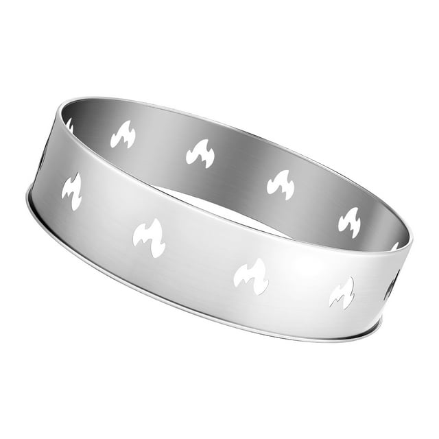 KFFKFF Support de Brasero pour Poêle Solo, Anneau de Brasero Sans Fumée de 19,5 Pouces, Accessoire de Cadre de Support de Poêle/foyer en Acier Inoxydable
