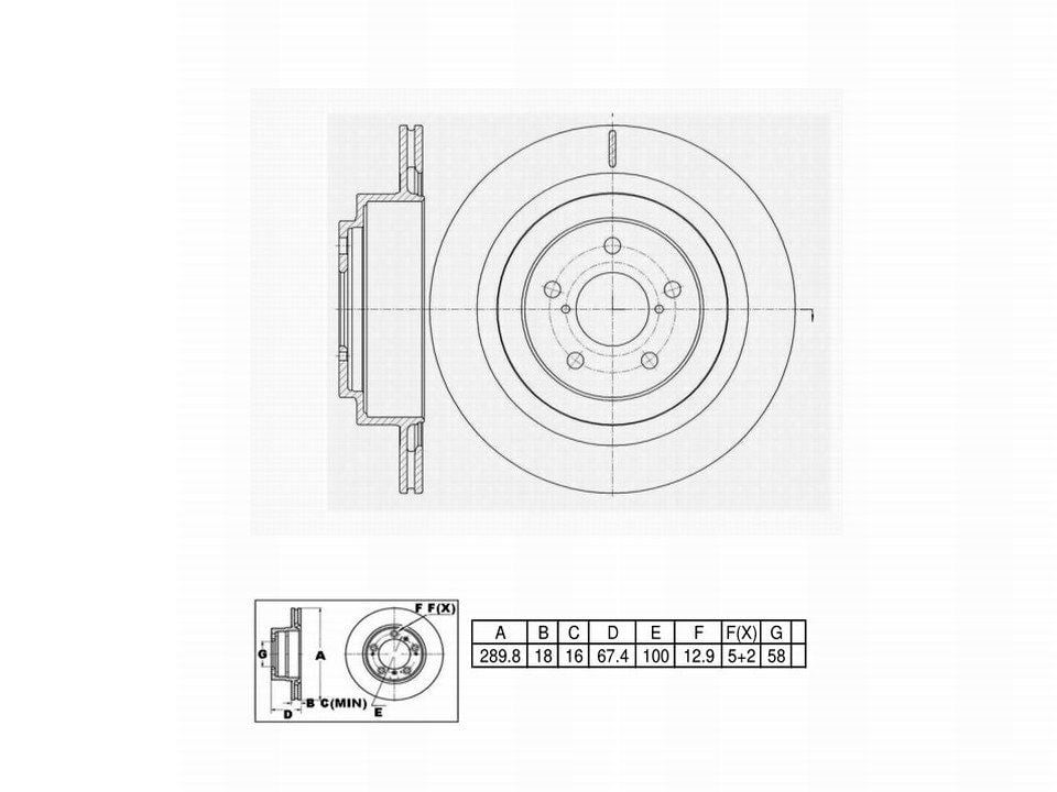 Winstop Brake Kits, Rear WSK733, Subaru Legacy 2009-2006