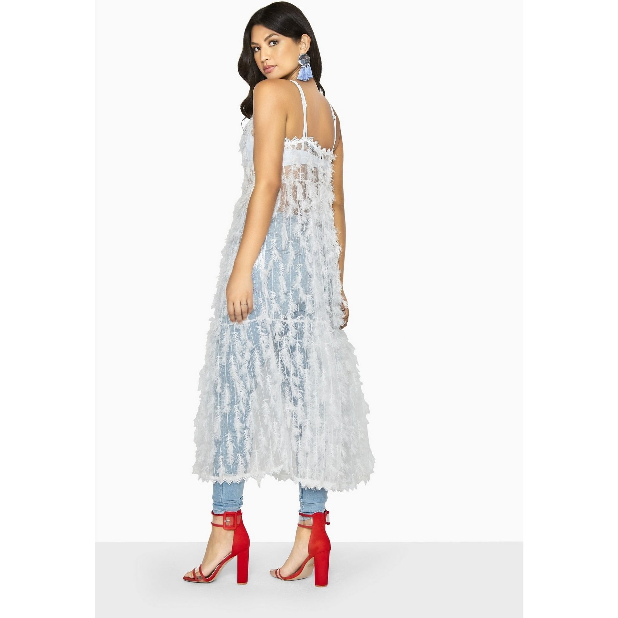 Girls On Film Womens Goulding Fringe Cami Dress