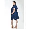 thumbnail image 3 of Vestido camisero denim Roman Fashion /Tallas Extras, 2293 (Azul dark) azul oscuro 40, 3 of 6