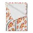 thumbnail image 2 of Nature Art Soft Flannel Fleece Blanket, Tree Swirl and Falling Leaves in Autumn Themed Image Tangerine Tone Leaves, Cozy Plush for Indoor and Outdoor Use, 50" x 70", Orange and Black, by Ambesonne, 2 of 5