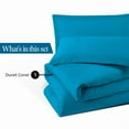thumbnail image 7 of 300 Thread Count 100% Egyptian Cotton 1 Piece Duvet Cover with Zipper Closure & Corner Queen/Full 1 Pc Duvet Cover Color Turquise Blue Solid, 7 of 7