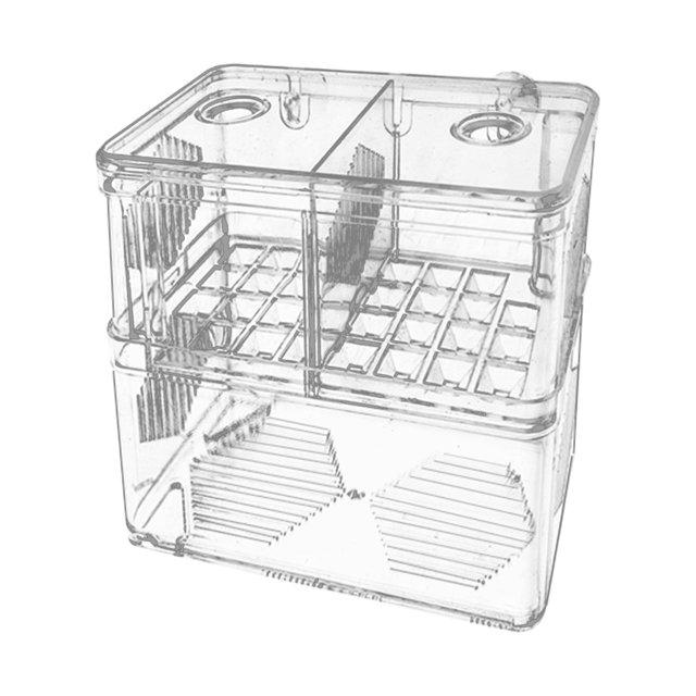 Caja de cría de peces de acuario, caja de aislamiento para peces, bandeja de retención de accesorios de acrílico, incubadora,