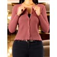 thumbnail image 4 of Sueter De Mujer Manga Larga Unitalla Sueteres Botones Sweaters Punto, 4 of 5