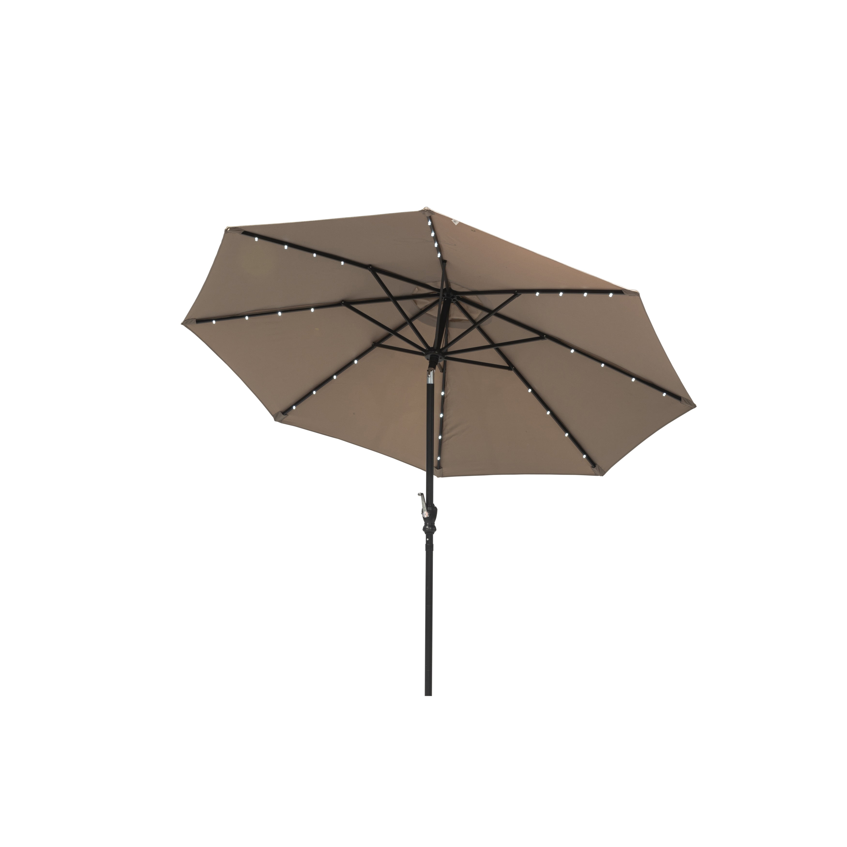 Donglin Furniture 9 ft. Aluminum Market Solar Outdoor Patio Umbrella in Red Beige