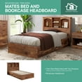 thumbnail image 3 of OS Home and Office Furniture Twin Sized Bookcase Headboard Platform Bed in Oak, 3 of 6