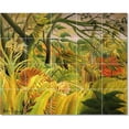 thumbnail image 1 of Ceramic Tile Mural-Jean-Jacques Rousseau Poster Art Tile Mural Modern Design. 60" w x 48" h using (20) 12 x 12 ceramic tiles, 1 of 3