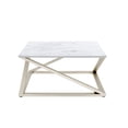 thumbnail image 2 of White Faux Marble Table for Indoor Use / Study Room Setup / Durable Surface, 2 of 4