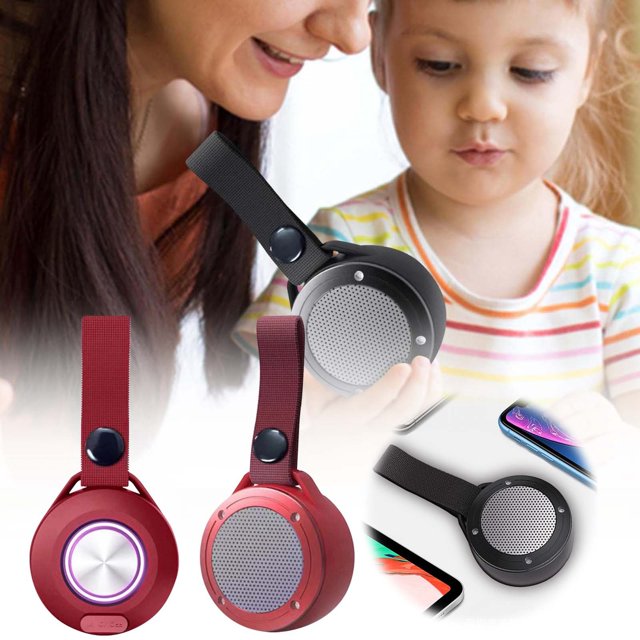 Dsscvnef Haut-Parleur Sans Fil Portable Mini Haut-Parleur LED Extérieur avec Son pour Voyage Fête Camping