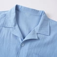 thumbnail image 5 of CONFREE Mens Linen 2 Peice Sets Casual Men's Summer Outfits Set Soft Buttons Shirts Pants Beach Vacation Outfits for Men, 5 of 9