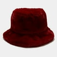 thumbnail image 2 of AOOCHASLIY Hats for Women Clothes Women's Autumn And Winter Fashion Solid Color Basin Hat Plush Fisherman Hat Warm Hat, 2 of 5