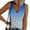 Light Blue, variant on Aobny Trendy Dressy Tank Tops for Women's Plus Size Ribbed Pink T-shirts Gradient V-Neck Muscle Soft Tank Tops