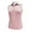 Rose Quartz, variant on Women's Fun Leopard Contrast Sleeveless Golf Polo Shirt #2425