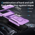 thumbnail image 5 of For Google Pixel 11 / 11 Pro Slim Fit Shockproof Hybrid with Slide Camera Cover & Rotated Ring Kickstand, [Military-Grade] Phone Case,Purple,For Pixel 11 / 11 Pro, 5 of 8