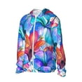 thumbnail image 2 of Fotbe Bright Flowers Men's Women's UPF 50+ Sun Protection Jacket Hooded Cooling Shirt with Pockets Hiking Outdoor Performance-X-Large, 2 of 9