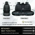 thumbnail image 2 of Coverado Black and Blue Trim Car Seat Covers Full Set, Premium Leather Front and Rear Split Bench Cover, Automotive Seat Protectors Universal Fit for Most Cars, SUVs and Trucks, 2 of 12