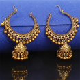 thumbnail image 2 of Retro Exaggerated Bell Tassel Hollow Earrings Glamorous Woman Jewelry Birthday, Bronze, 2 of 6