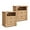 Natural, variant on wow97e Farmhouse Nightstand, 2 Drawers End Table w/Charging Station, Roman Column, Wood Rustic Bedside Table w/Open Shlef for Bedroom
