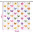 thumbnail image 4 of Jbralid Valentines Shower Curtain, Valentines Day Decor Candy Heart Shower Curtain,  Waterproof Fabric Cathroom Curtains for Valentines Decorations 72 x 72 inches, 4 of 6
