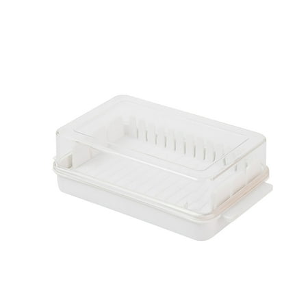 

Cooking Utensils Set Kitchen Utensils Set Butter Cutting Storage Box Butter Fresh-keeping Box Sealed Rectangular Kitchen Household Storage Box White