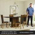 thumbnail image 2 of Juego de Comedor Madesa Mesa con Encimera de Madera 4 Sillas Negro Marrón, 2 of 4