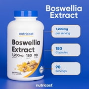 Nutricost Boswellia Extract 65% Boswellic Acid Capsules (1,200 MG) (180 CAPS) - Gluten Free, Non-GMO, Vegetarian