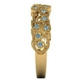 thumbnail image 4 of 0.17 ct Brilliant Round Cut Natural Swiss Blue Topaz 18K Yellow Gold Band SZ 10.5, 4 of 6