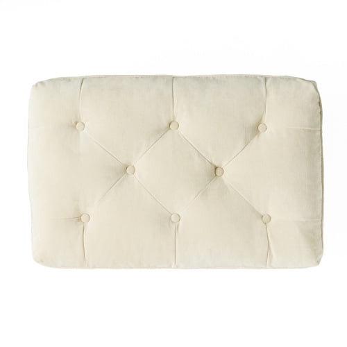EUROCO Ottoman with Pillow,28.5 x18 Inches Ottoman with Solid Wood Leg or Living Room, Bedroom, Kids Room